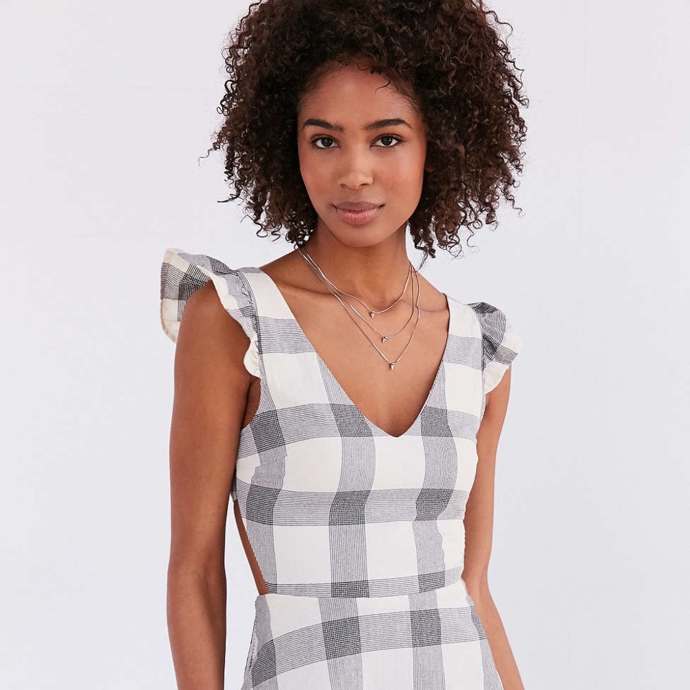 Native Youth Gingham Mini Dress